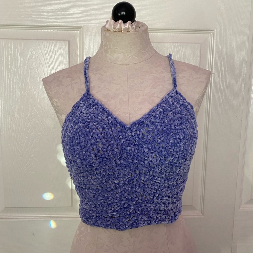 VELVET PURPLE CROCHET TANK TOP